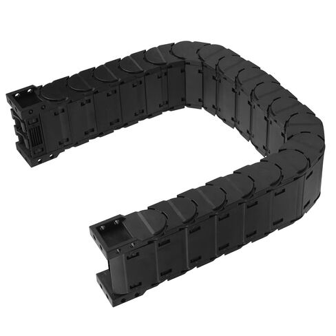 Cable Drag Chain Nylon Wire Carrier Full Enclosed Low Noise Series Removable Assembly Tank Towline for CNC Machine Tool Arm Engraving Machine Cable Protection Accessories Durable (D25*125 Length 1m) in Saudi Arabia
