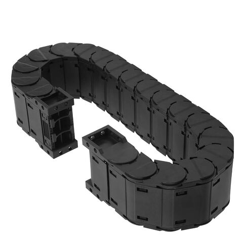 Cable Drag Chain Nylon Wire Carrier Full Enclosed Low Noise Series Removable Assembly Tank Towline for CNC Machine Tool Arm Engraving Machine Cable Protection Accessories Durable (D25*125 Length 1m) in Saudi Arabia