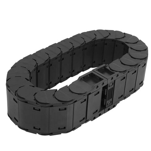 Cable Drag Chain Nylon Wire Carrier Full Enclosed Low Noise Series Removable Assembly Tank Towline for CNC Machine Tool Arm Engraving Machine Cable Protection Accessories Durable (D25*125 Length 1m) in Saudi Arabia