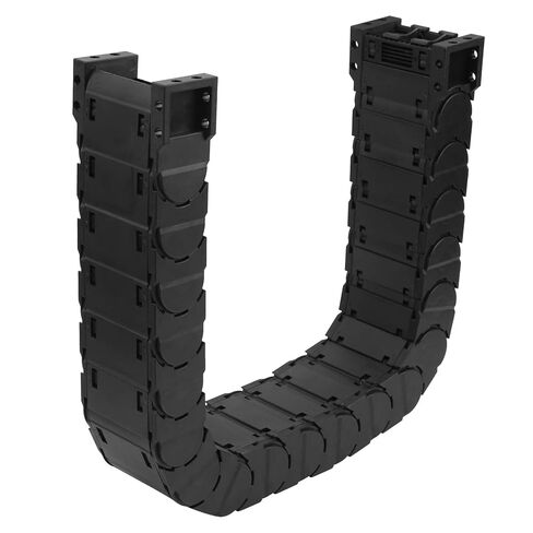 Cable Drag Chain Nylon Wire Carrier Full Enclosed Low Noise Series Removable Assembly Tank Towline for CNC Machine Tool Arm Engraving Machine Cable Protection Accessories Durable (D25*125 Length 1m) in Saudi Arabia