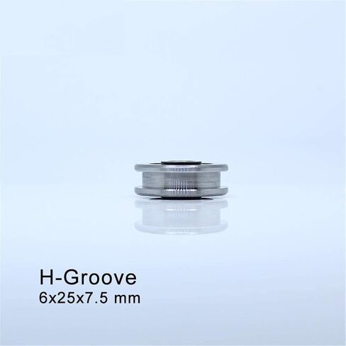 TMP1105 544162 2 قطعة H محمل أخدود 6x25x7.5 مللي متر بكرات فولاذية H4/2 دليل الشريحة نافذة الباب محامل صامتة U عجلة بكرة الأسطوانة in Saudi Arabia
