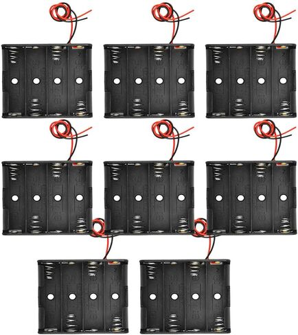 16 قطعة محول بطارية AAA إلى AA، محول بطارية من البلاستيك المتين AAA إلى AA، لون شفاف in Kuwait