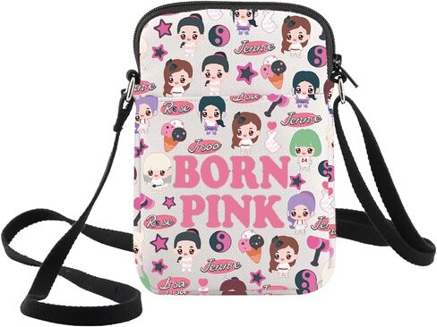 WZMPA Koreap Pink Team حقيبة كروسبودي لمحبي المغنيين هدايا مستوحاة من الحفلات الموسيقية حقيبة كتف بضائع المغني in Saudi Arabia