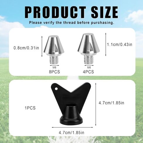 12pcs Football Boot Studs, 11mm/0.43in & 8mm/0.31in Metal Soccer Cleats Spikes with Nail Remover Screw-in Rugby Spikes for Firm Surfaces Outdoor Athletic Training in Saudi Arabia
