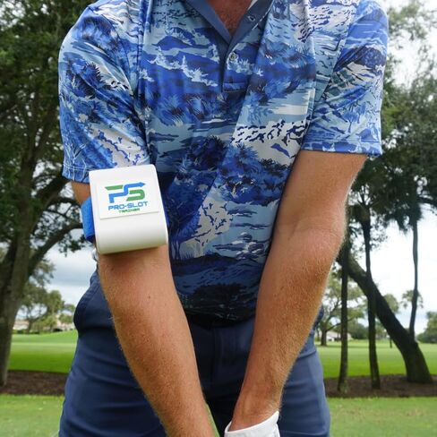 GolfTrainingAids The Pro-Slot Trainer أداة تدريب التأرجح للجولف تساعد على القوة والدقة والاتساق | يحسن ميكانيكا التأرجح، ودوران الكتف وتمديد الذراع - تصميم إسفنجي مريح in Kuwait