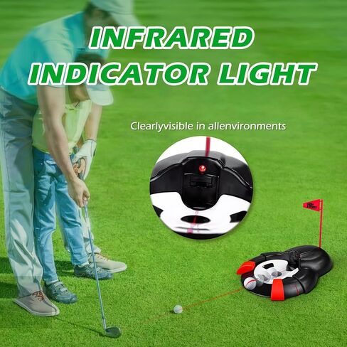Golf Ball Automatic Putting Return Cup with Laser, Training Putting Indoor/Outdoor Aid, Golf Cup Putting Machine, Suitable for Practicing at Home, Yard, Office, Party in Kuwait
