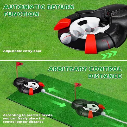 Golf Ball Automatic Putting Return Cup with Laser, Training Putting Indoor/Outdoor Aid, Golf Cup Putting Machine, Suitable for Practicing at Home, Yard, Office, Party in Kuwait
