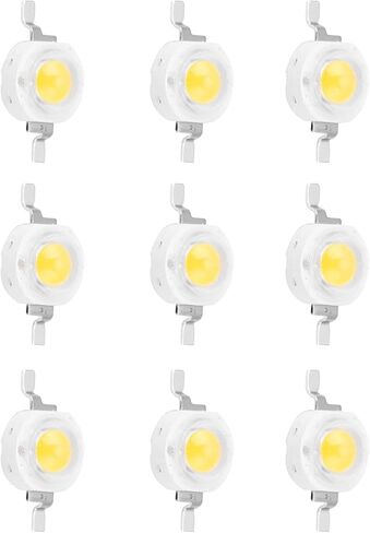 خرزات LED عالية الطاقة من Omabeta 1 وات SMD رقائق الصمام الثنائي الباعث للضوء 100 قطعة بيضاء لمشاريع DIY (أبيض نقي 6000K) in Kuwait