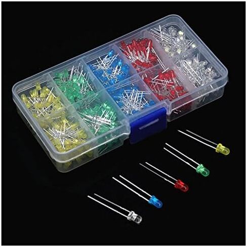 3 مللي متر LED 500 قطعة أحمر أخضر أصفر أزرق أبيض صمامات باعثة للضوء in Kuwait