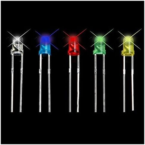 3 مللي متر LED 500 قطعة أحمر أخضر أصفر أزرق أبيض صمامات باعثة للضوء in Kuwait