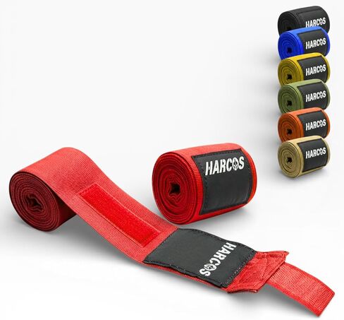 Harcos Boxing Hand Wraps 3.5M / 140 Inches – Soft Semi-Elastic MMA Hand Wraps with Wrist Support for Muay Thai, Kickboxing & Training – Thumb Loop & Hook-and-Loop Closure in Saudi Arabia