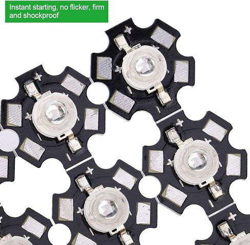 xuuyuu 25 Pcs LED Chips, 3W High Power LED Lamp Beads Emitter Diode Chips for DIY Lighting Fixtures(Green) in Saudi Arabia
