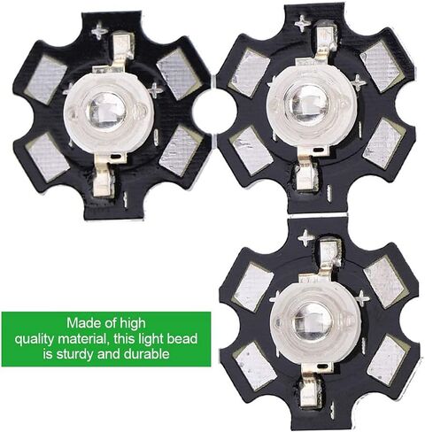 xuuyuu 25 Pcs LED Chips, 3W High Power LED Lamp Beads Emitter Diode Chips for DIY Lighting Fixtures(Green) in Saudi Arabia