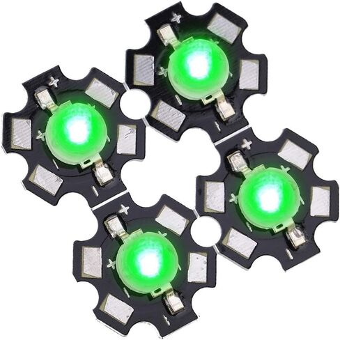 xuuyuu 25 Pcs LED Chips, 3W High Power LED Lamp Beads Emitter Diode Chips for DIY Lighting Fixtures(Green) in Saudi Arabia