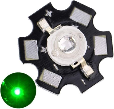 xuuyuu 25 Pcs LED Chips, 3W High Power LED Lamp Beads Emitter Diode Chips for DIY Lighting Fixtures(Green) in Saudi Arabia