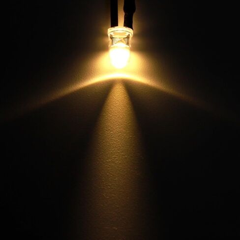 50 قطعة من خرزات إضاءة LED سلكية مسبقًا 5-12 فولت - صمامات ثنائية بيضاء دافئة برأس مستدير 5 مم لإضاءة DIY ودوائر السيارات، استهلاك منخفض للطاقة in Saudi Arabia