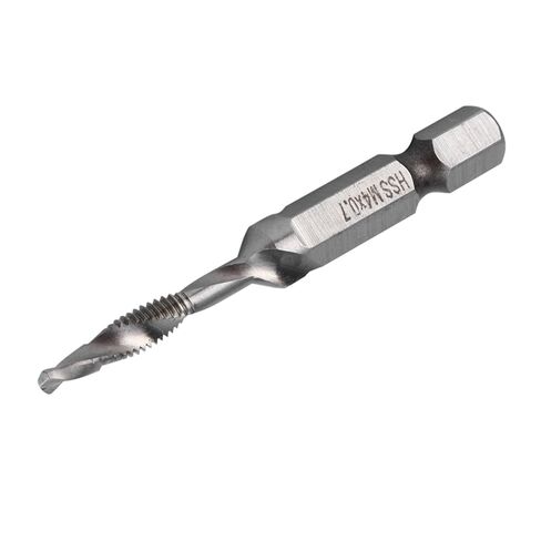 Aynefy Hex Shank Drill & Tap Taper Tool Part, M4 Tap and Drill Bit High Hardness, Integrated Drilling and, Unique Design, Accurate Ground, M4 Taper Drill, M4 Tap for Drill with 3.3Mm Drill Diameter in Saudi Arabia