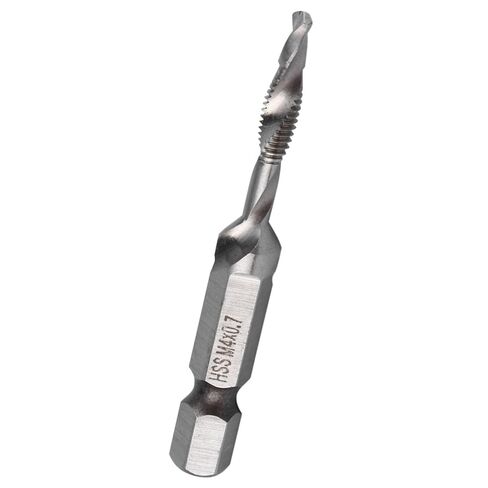 Aynefy Hex Shank Drill & Tap Taper Tool Part, M4 Tap and Drill Bit High Hardness, Integrated Drilling and, Unique Design, Accurate Ground, M4 Taper Drill, M4 Tap for Drill with 3.3Mm Drill Diameter in Saudi Arabia
