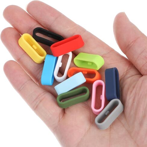 12 حزمة من أقفال الشريط السحري لـ Magic Band & Band+ & Band2.0، أشرطة أمان للساعة الذكية متعددة الألوان، حلقات حامل أمان من السيليكون لملحقات الساعة الذكية (ملونة) in Kuwait