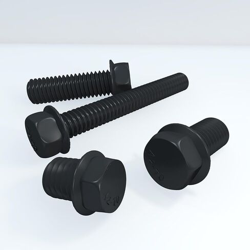 مسامير سداسية مطلية بالزنك الأسود، 304 من الفولاذ المقاوم للصدأ، ملولبة بالكامل، أحجام متنوعة، معيار DIN 933 / ISO 4017، مسامير آلة ذات رأس سداسي خارجي (3/8 بوصة - 16 × 1 6 قطع) in Kuwait