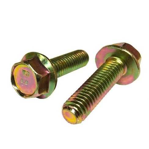 (25) M6-1.0x12 Metric Class 8.8 Hex Flange Bolts Frame Cap Screws Zinc Yellow in Saudi Arabia