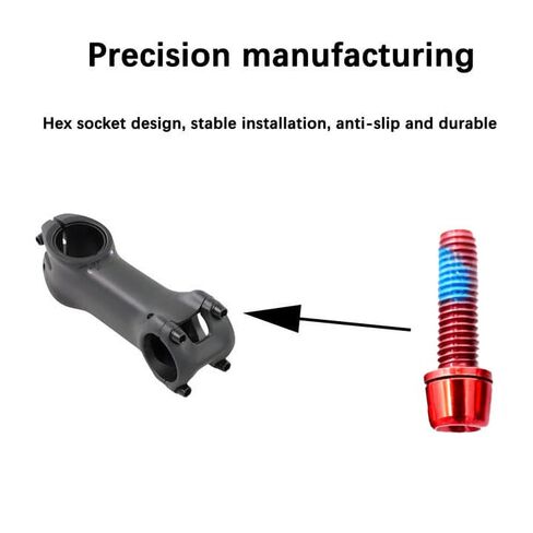 6PCS Screw Internal Hex (M5 x 18mm Red), Tapered Head Bolt with Washer for Bicycle Screws with Washers for Bicycle Stem/Fork/Handlebar Assembly in Kuwait