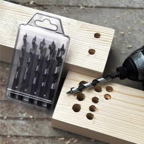 5Pcs 5/6/8/10/12mm Woodworking Ship Auger Drill Bit Set 1/4'' Hex Quick Change Shank HCS for Soft Hard Wood Hole Saw in Saudi Arabia