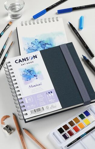 CANSON Art Book Watercolor Paper Notebook, 7.8x7.8 inches, White in Saudi Arabia