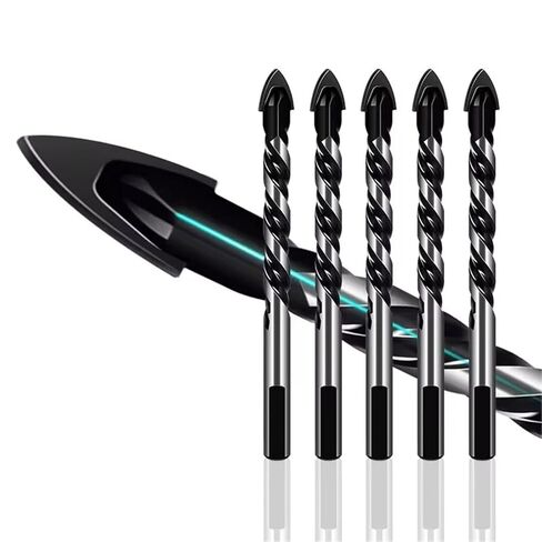 Tile Triangle Drill Bit Set Multifunctional Metal Drill Kit Ceramic Concrete Brick Punching Hole Drill Bits 6 8 10 12mm(8mm 5pcs) in Saudi Arabia