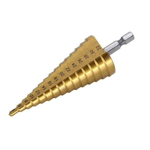 HSS خطوة مثقاب الخشب 4-32 مللي متر عرافة التيتانيوم مخروط ثقب القاطع متعددة الوظائف مخرطة لوحة الحديد الألومنيوم لوحة الحفر المعادن الأساسية الحفر in Kuwait