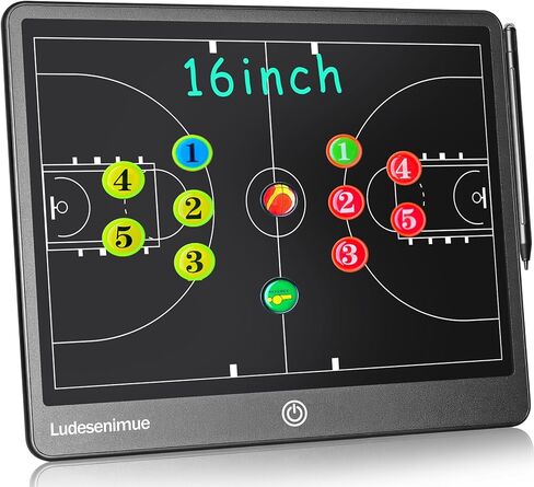 Electronic Basketball Coaching Board with Magnetic Screen - 16 inch LCD BasketballTactics Board with Stylus Pen, Basketball Coach Essentials in Kuwait