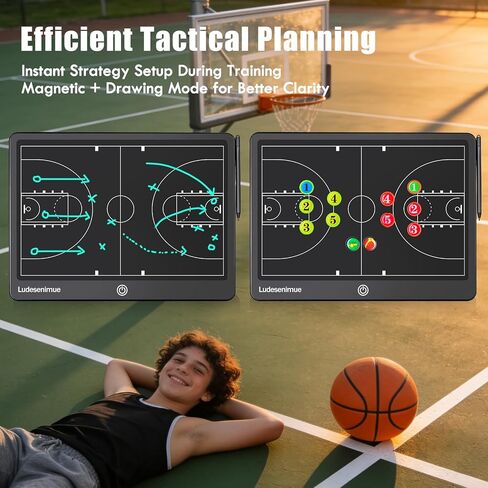 Electronic Basketball Coaching Board with Magnetic Screen - 16 inch LCD BasketballTactics Board with Stylus Pen, Basketball Coach Essentials in Kuwait