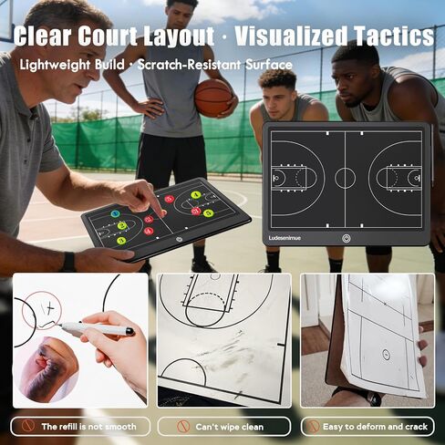 Electronic Basketball Coaching Board with Magnetic Screen - 16 inch LCD BasketballTactics Board with Stylus Pen, Basketball Coach Essentials in Kuwait
