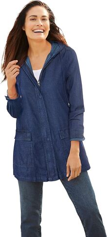 امرأة ضمن زائد الحجم سترة مقنعين خفيفة الوزن معطف كبير الحجم in Kuwait