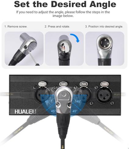 1.5 قدم الزاوية اليمنى 3Pin XLR ذكر إلى 3Pin XLR أنثى كابل Audioao، خلاط، ميكروفون، كابل صوت مكبر للصوت - 2-Pack in Saudi Arabia
