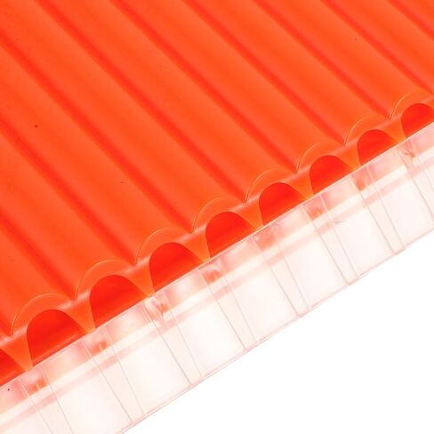 BESTYASH 16-tube Pan Flute Instrument for Beginners in C Key, Orange Wooden Panpipes Suitable for Student Practice and Folk Music Performance in Kuwait