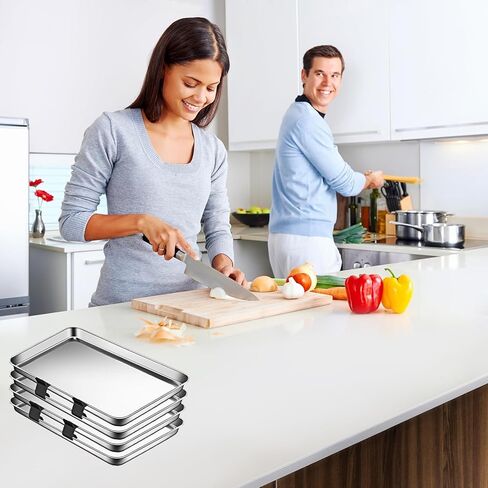 Linkidea 24 PCS Plastic Baking Tray Stacker, Baking Pan Organizer Stabilizing Bracket, Tray Stackers for Cookie Sheets, Suitable for Party Entertaining Reunion Food Display (Black), GSR2-01 in Saudi Arabia
