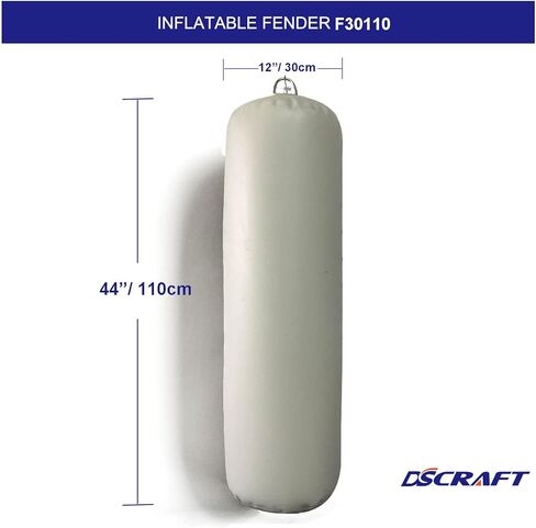 Heavy-Duty Inflatable PVC Boat Fenders Stationary Dock Boats Yacht Sailboats Light Grey in Saudi Arabia