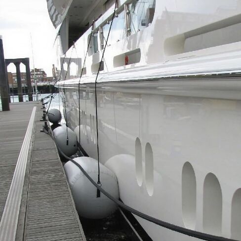 Heavy-Duty Inflatable PVC Boat Fenders Stationary Dock Boats Yacht Sailboats Light Grey in Saudi Arabia