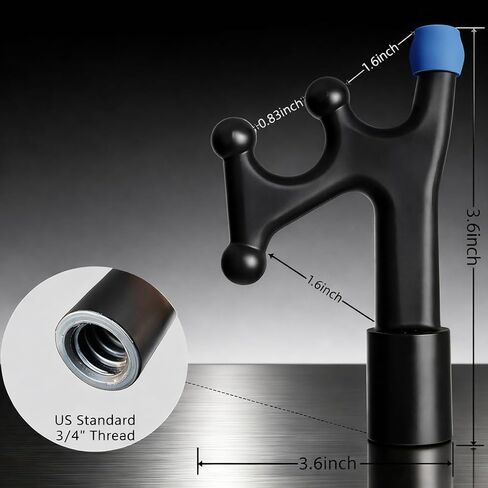 Boat Hook for Docking (Attachment Only) with Rubber Bumper, Twist-On Design Fits Standard Acme Threaded Poles, Ideal Boat Hook for Boating in Saudi Arabia