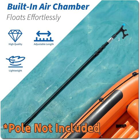 Boat Hook for Docking (Attachment Only) with Rubber Bumper, Twist-On Design Fits Standard Acme Threaded Poles, Ideal Boat Hook for Boating in Saudi Arabia