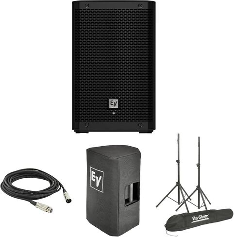 Electro-Voice ZLX-8P-G2 مكبر صوت يعمل بتقنية البلوتوث بقدرة 1000 وات 8 بوصة (زوج) مع أغطية سماعات مبطنة، وحزمة حامل مكبر صوت وكابلات XLR من الدرجة الاحترافية 2X in Saudi Arabia