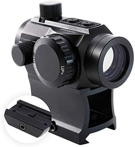 Hiram Green Red Dot Sight 1x20mm Micro Rifle Scope 4 MOA Reflex Sight مع شبكاني مضيء و7 مستويات سطوع، حامل نطاق Picatinny Rail Riser مقاس 20 مم، ملحق تكتيكي مضاد للضباب مقاوم للماء in Kuwait