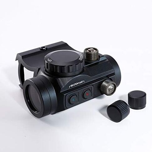 Hiram Green Red Dot Sight 1x20mm Micro Rifle Scope 4 MOA Reflex Sight مع شبكاني مضيء و7 مستويات سطوع، حامل نطاق Picatinny Rail Riser مقاس 20 مم، ملحق تكتيكي مضاد للضباب مقاوم للماء in Kuwait