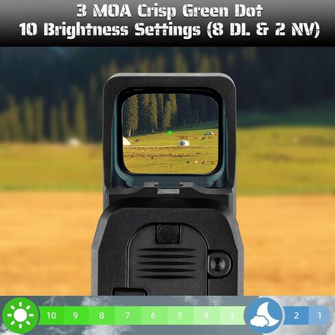 TYTO-G منظر نقطة خضراء لبصمة RMR 2.5 MOA Motion Awake منظر منعكس مفتوح عدسة 1x24.5 مم مسدس ألومنيوم بصري للمسدسات كاملة الحجم in Kuwait