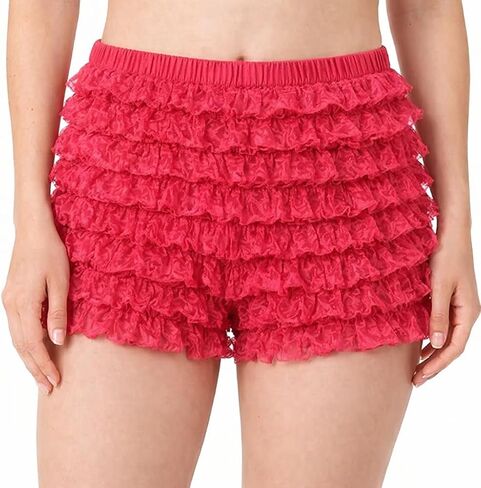 Malco Modes Booty Boy Short Bloomers for Lolita Clothes | Black Small Ruffle Booty Shorts for Womens Dresses in Kuwait