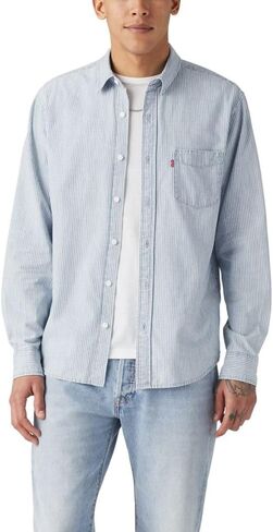 زر Levi's Men's Classic 1 Sleeve Button Long Sleeve Up Dirt in Saudi Arabia