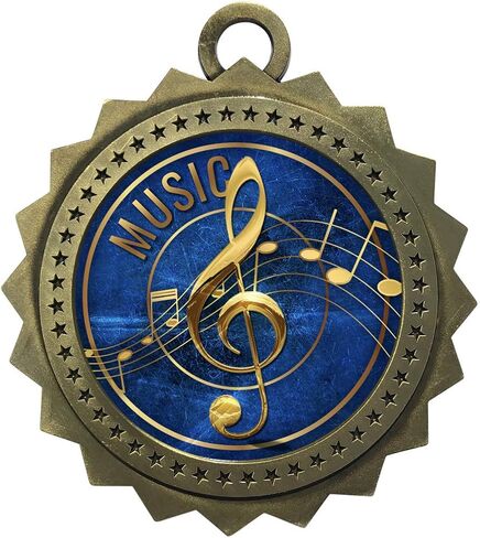 10 PK of Music Gold Medals Trophy Award with Neck Ribbons D03-EG42 in Saudi Arabia