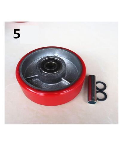 1 Pack 4 Inch Caster Heavy Duty Single Wheel PU Polyurethane Red Iron Core Flat Car in Saudi Arabia