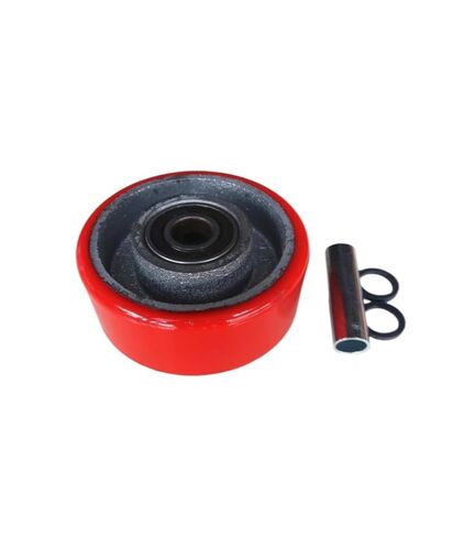 1 Pack 4 Inch Caster Heavy Duty Single Wheel PU Polyurethane Red Iron Core Flat Car in Saudi Arabia